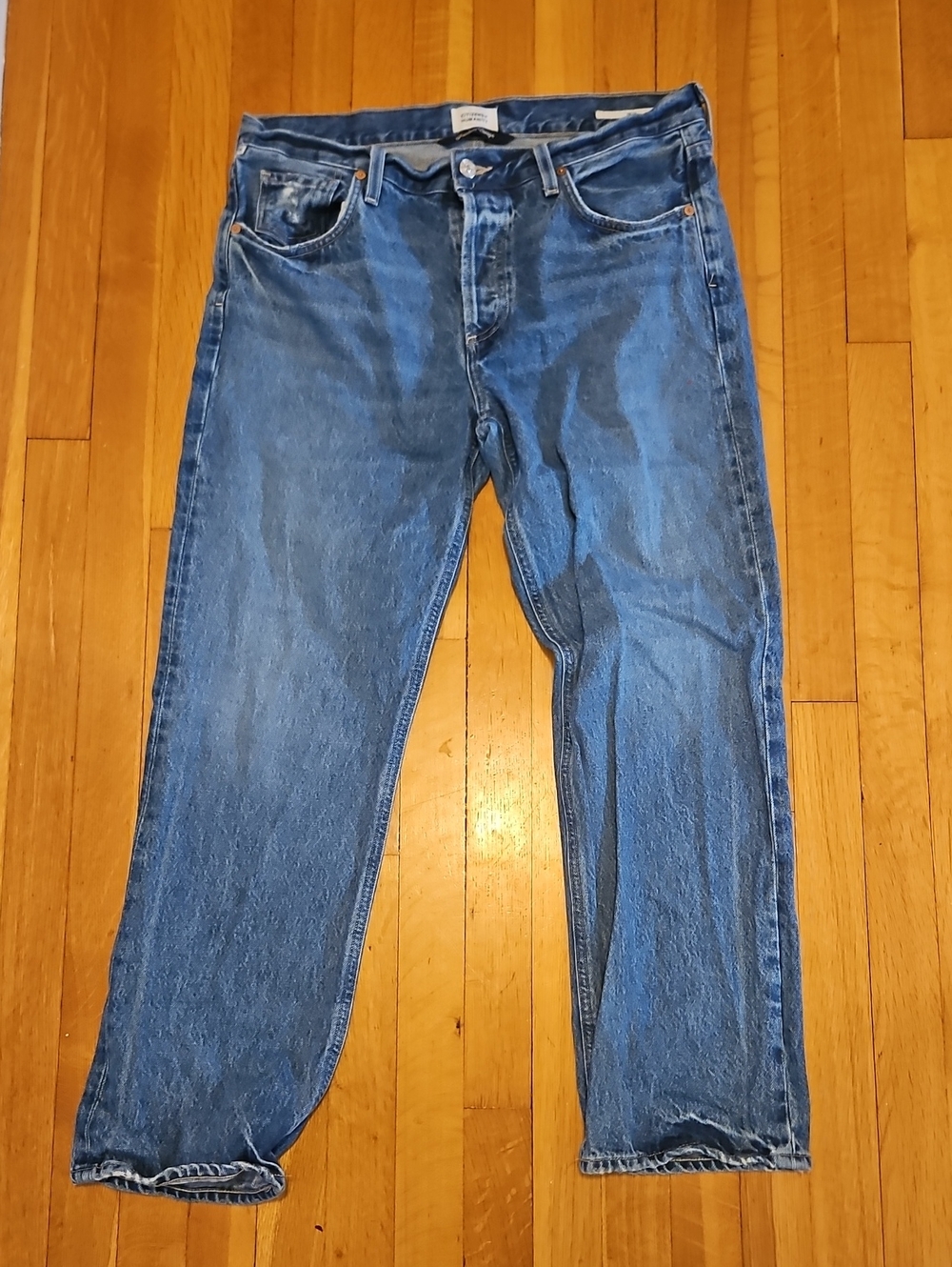 Citizens Of Humanity Mid Blue Straight-Leg Jeans